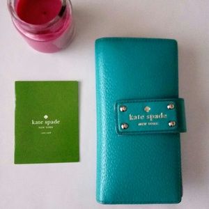 Kate Spade NY Wellesley Stacy Leather Wallet Blue